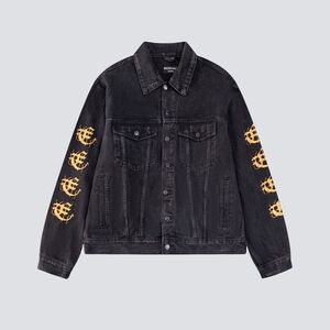 Balenciaga New Mud Dyed Sanskrit Ruined Denim Jacket